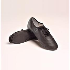 Chaussures bi semelle de danse jazz cuir a lacets leo dansez vous